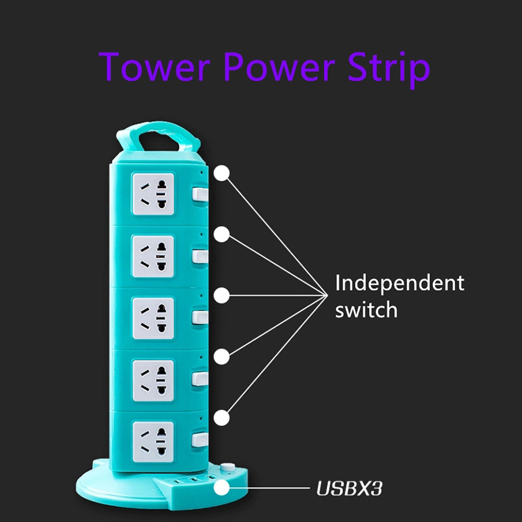 Electric Surge Protector Vertical Power Socket
